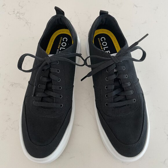 Cole Haan Grand 360 Pro Rally Canvas Court Lo Cut Sneakers Blk Optic Wht 8.5 - Picture 2 of 13